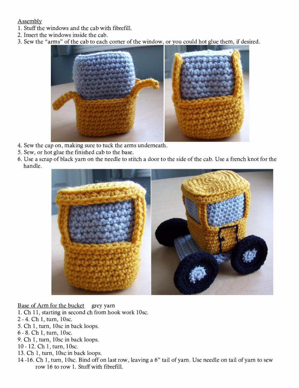 monster trucks crochet pattern