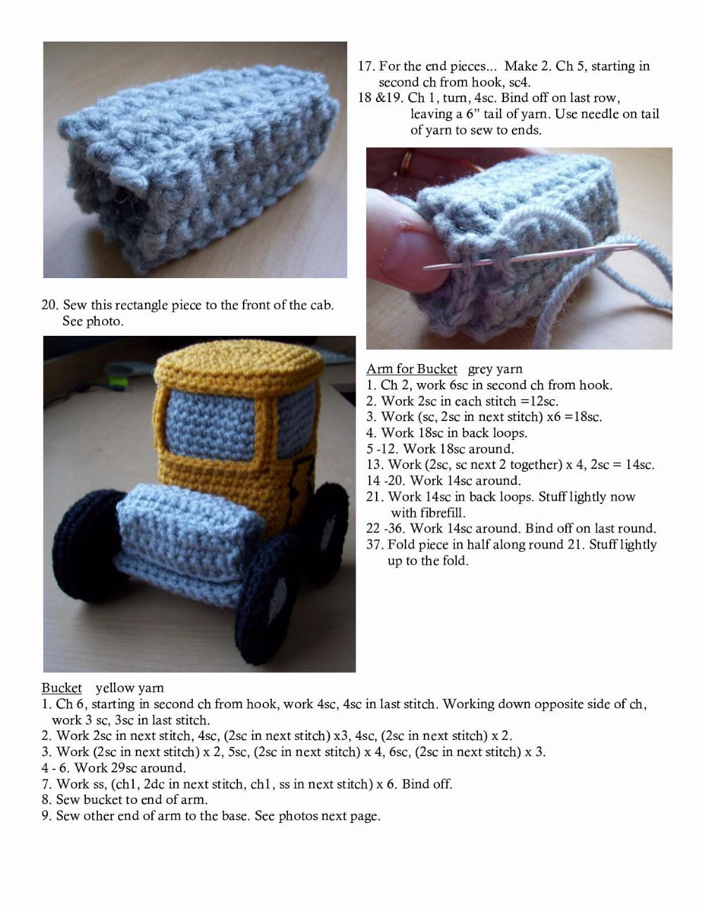 monster trucks crochet pattern