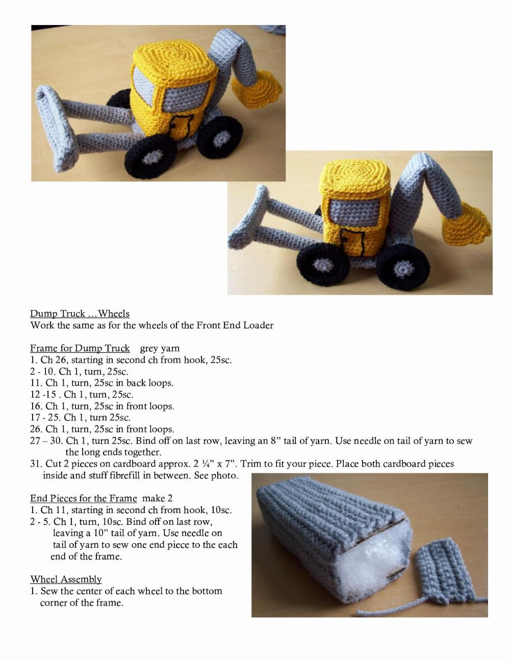 monster trucks crochet pattern