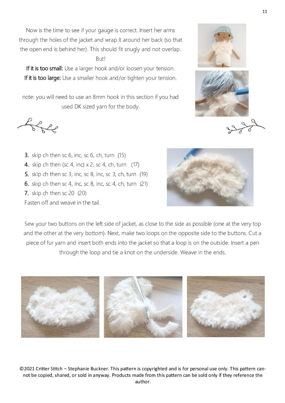 Moth Girl crochet pattern