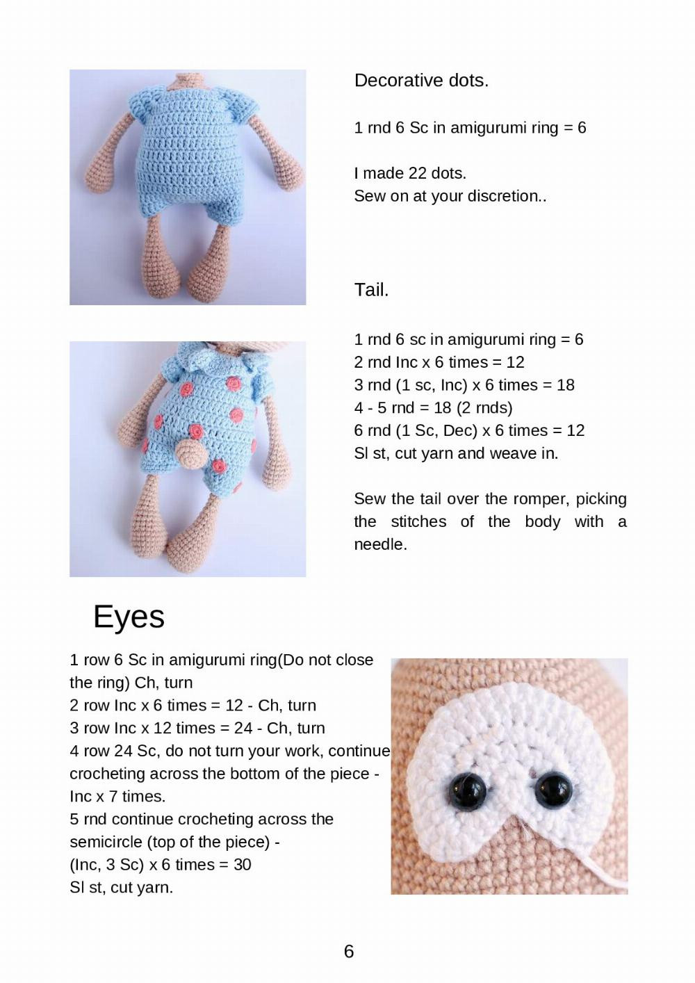 My sweet bunny crochet pattern