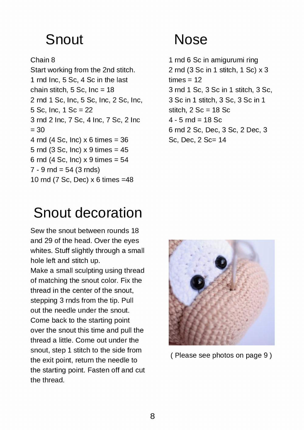 My sweet bunny crochet pattern