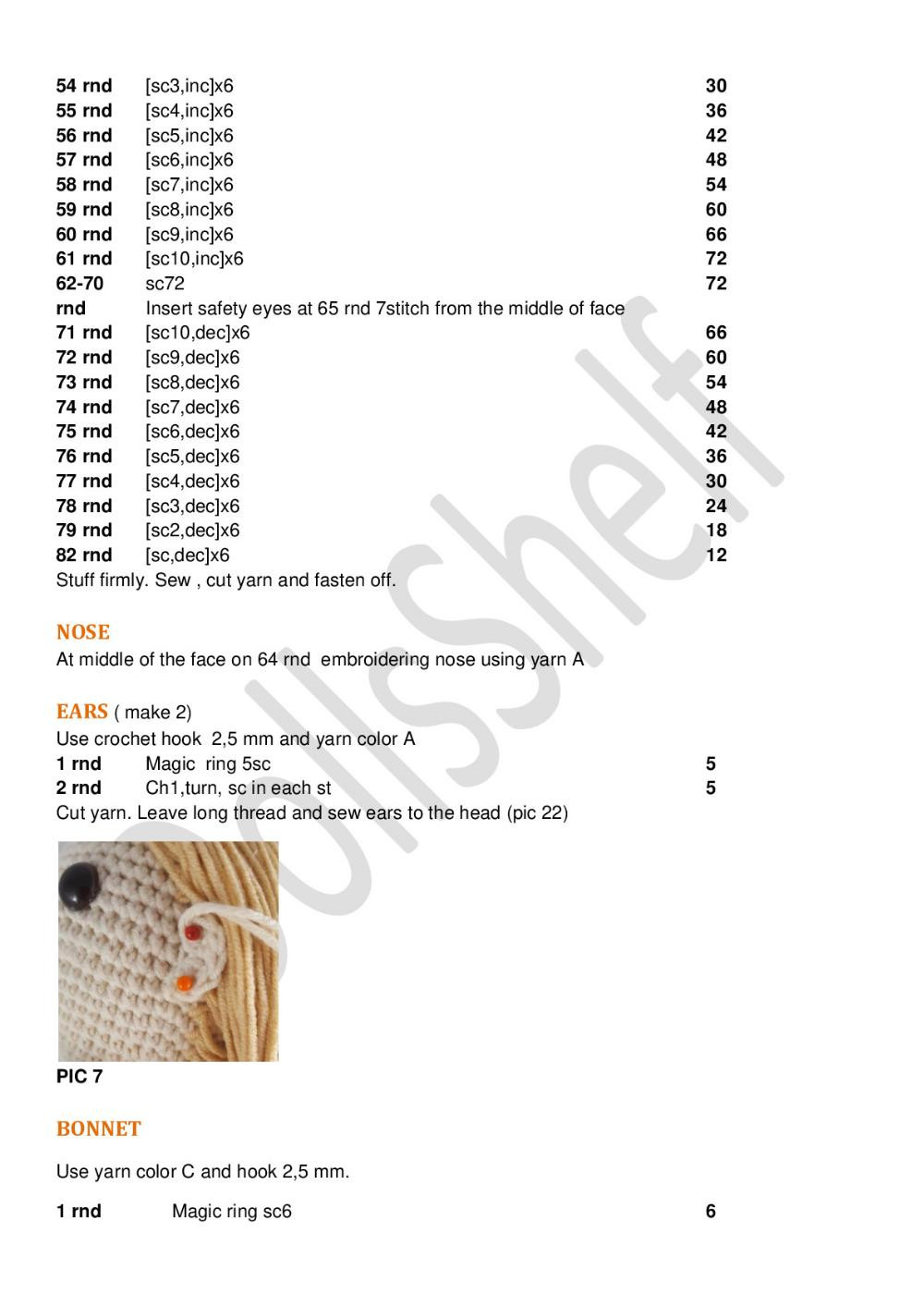 NELA  doll crochet pattern