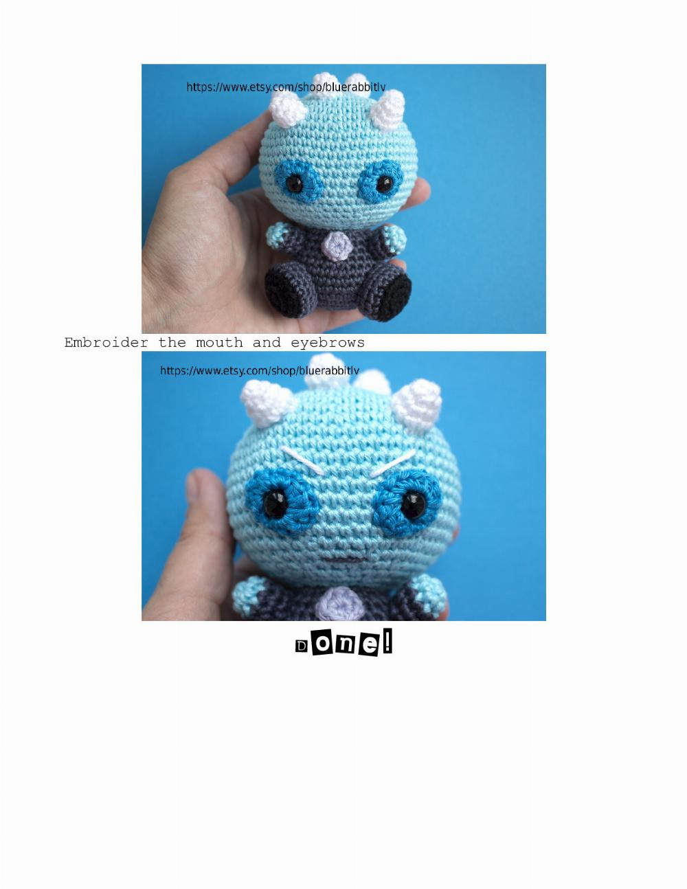 Night King. White walker. Game of Thrones character. crochet pattern