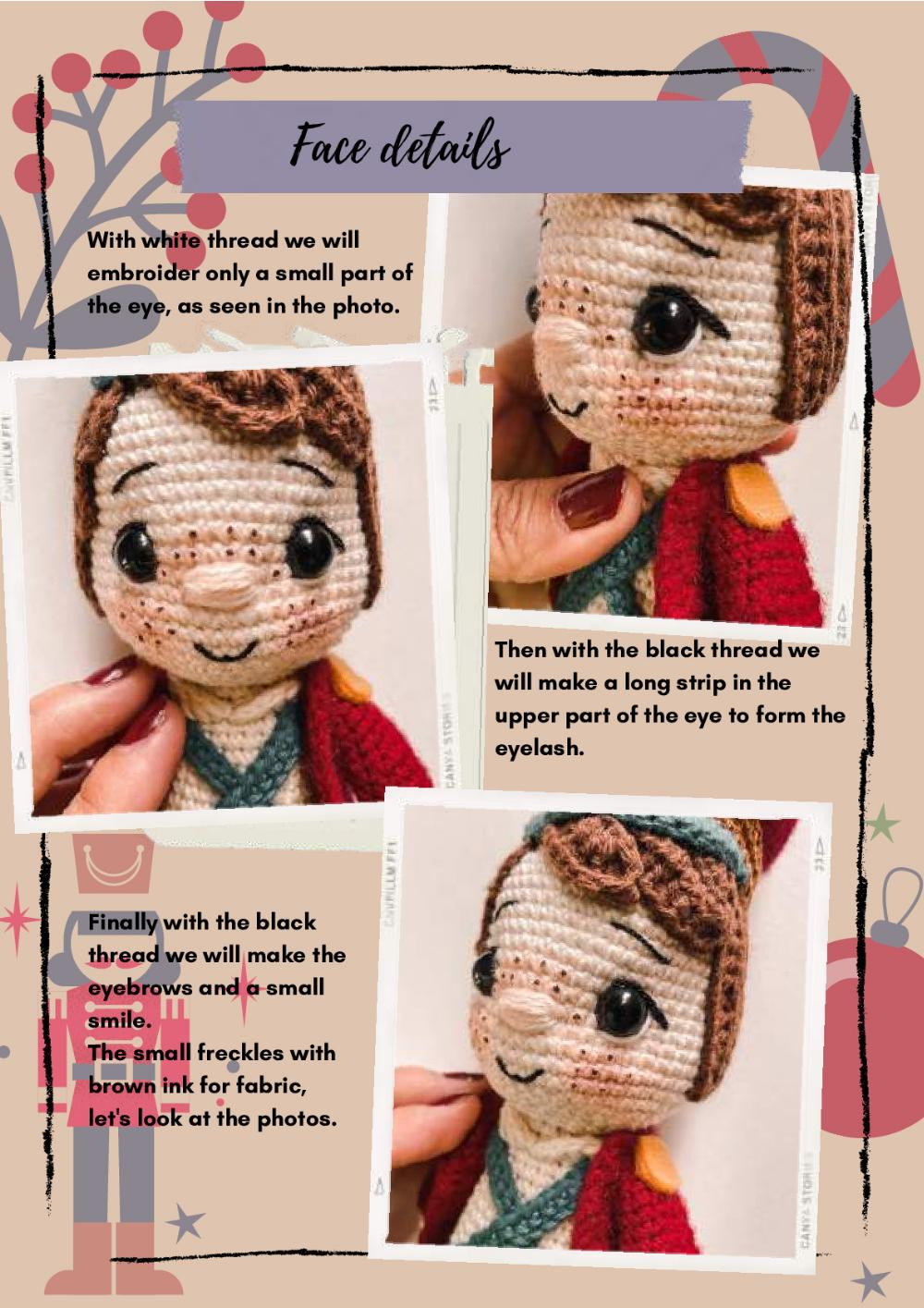 Nutcracker and ballerina crochet pattern