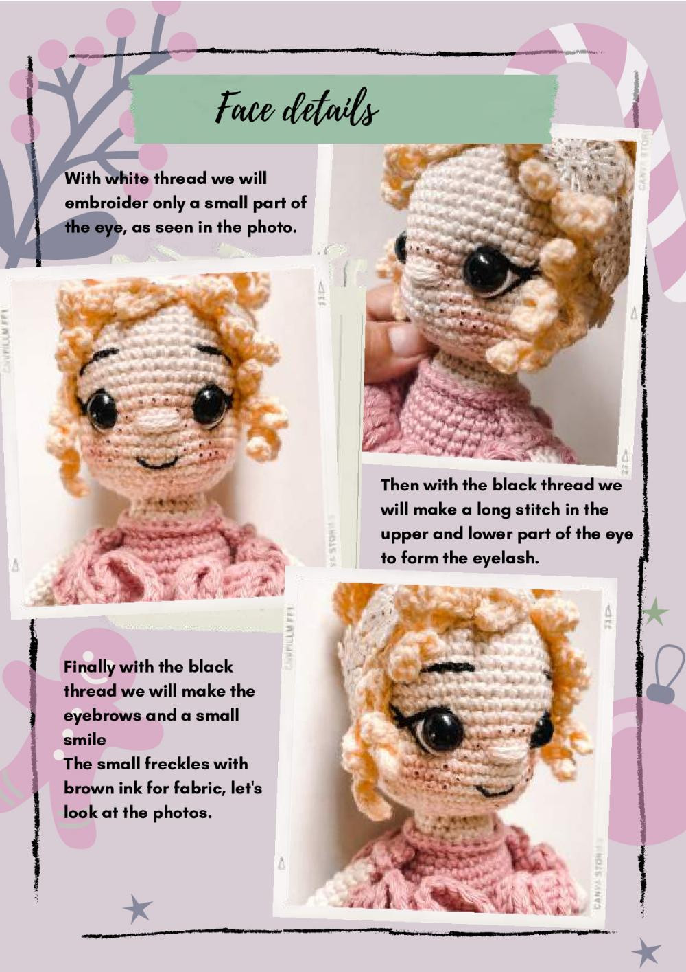 Nutcracker and ballerina crochet pattern