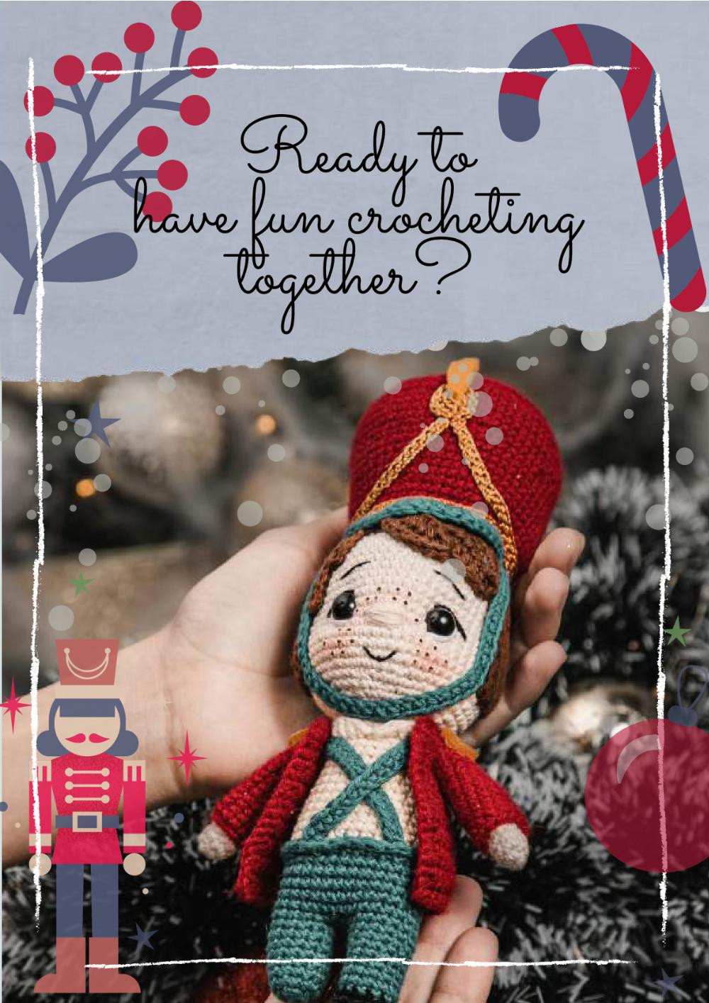 Nutcracker and ballerina crochet pattern