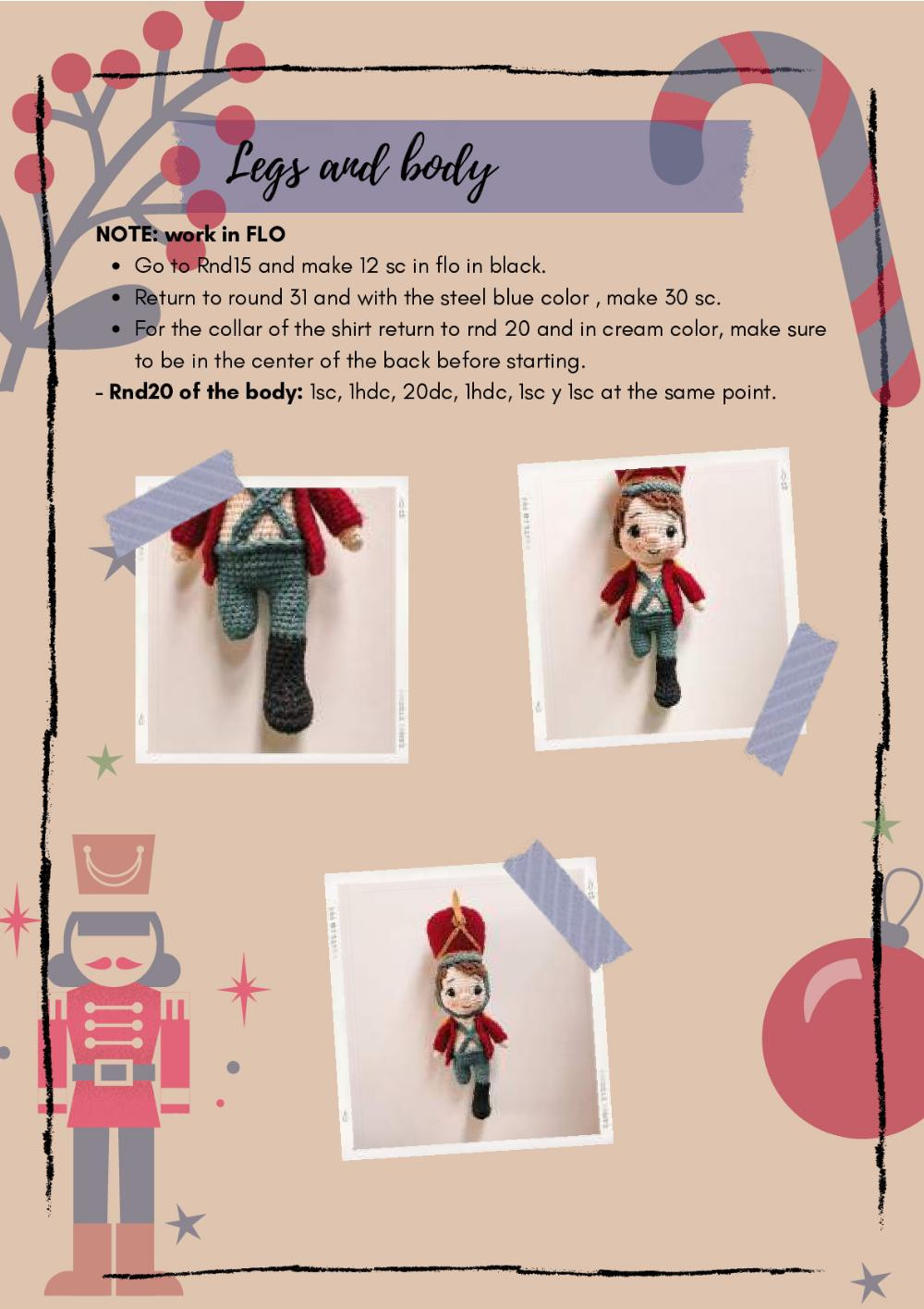 Nutcracker and ballerina crochet pattern