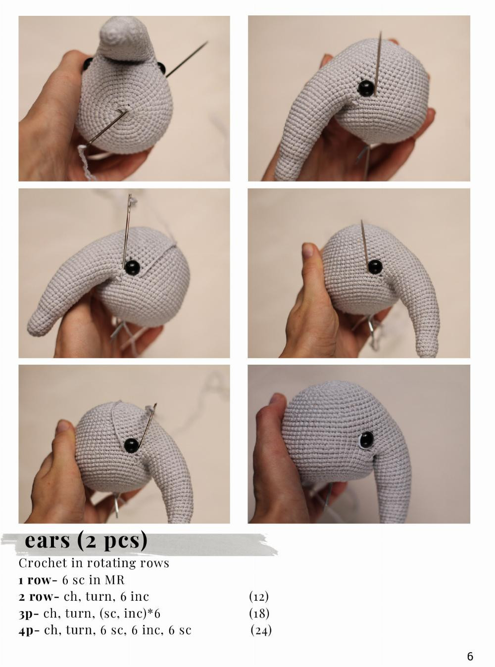 OLIVER THE ELEPHANT crochet pattern