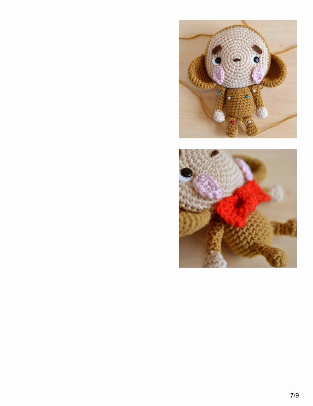 Page 2: Monkey Amigurumi Pattern