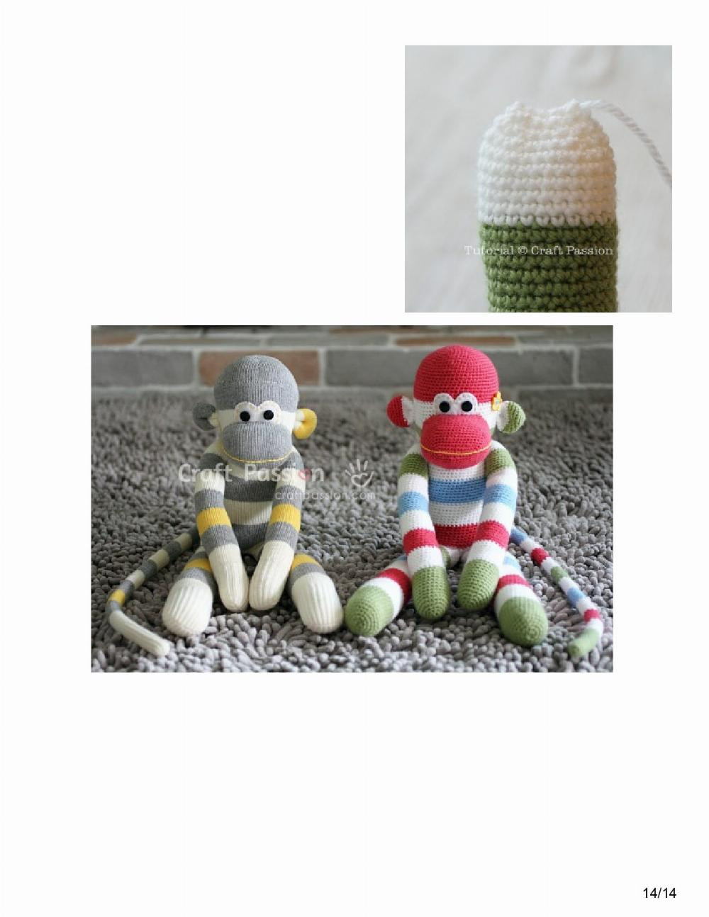 Page 2: Sock Monkey Amigurumi Pattern