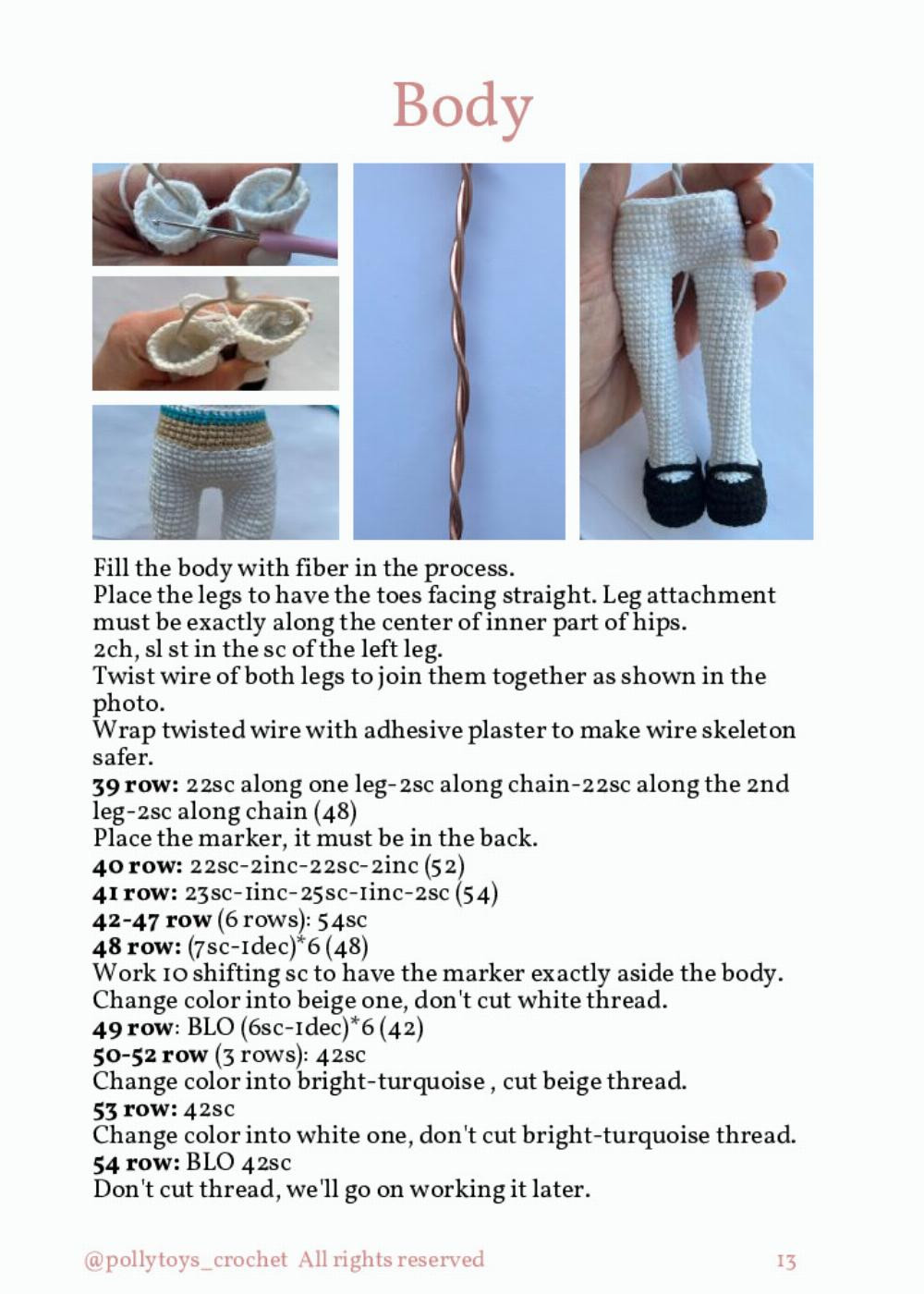 PATTERN CROCHET DOLL ALICE AND WHITE RABBIT