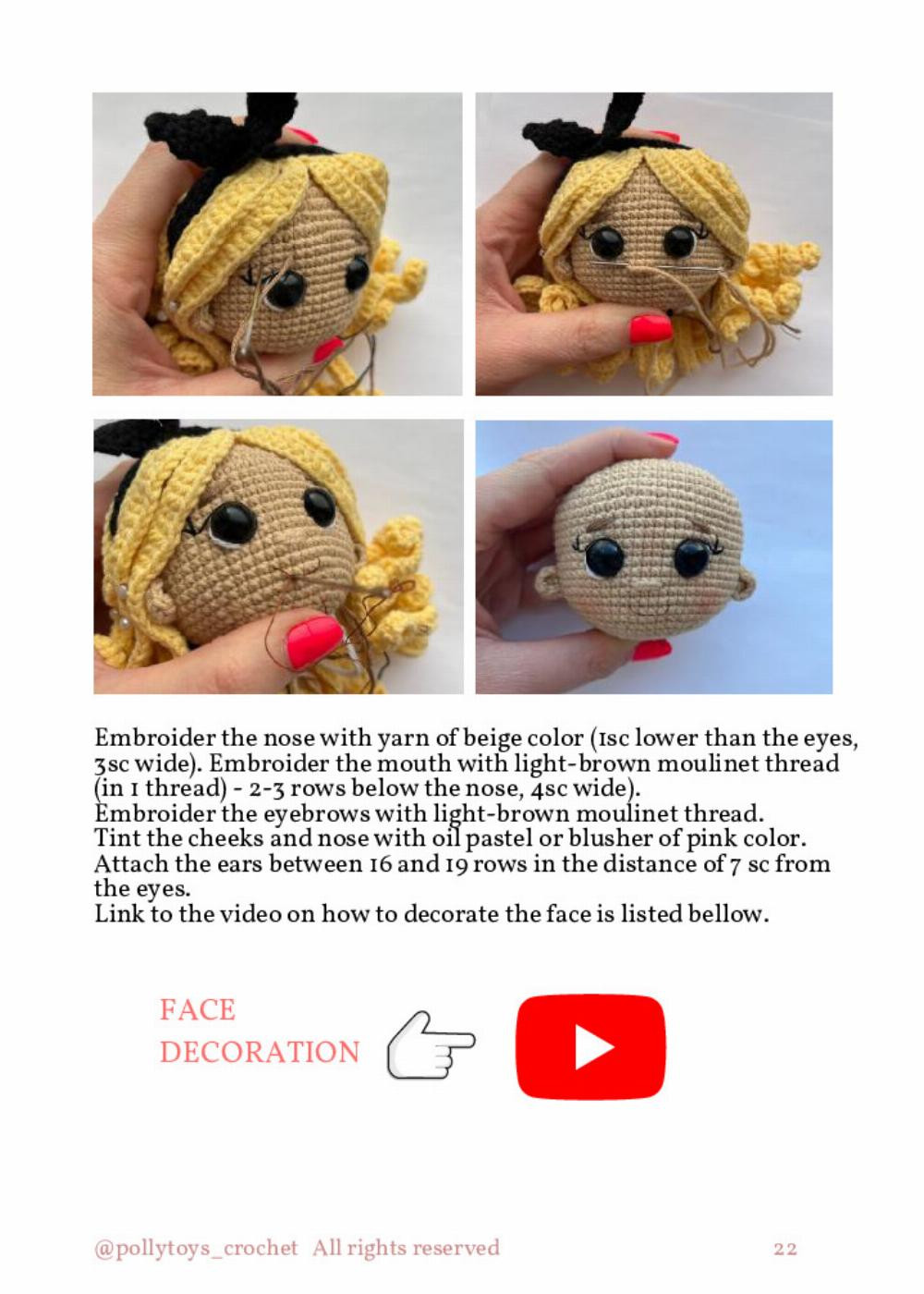 PATTERN CROCHET DOLL ALICE AND WHITE RABBIT