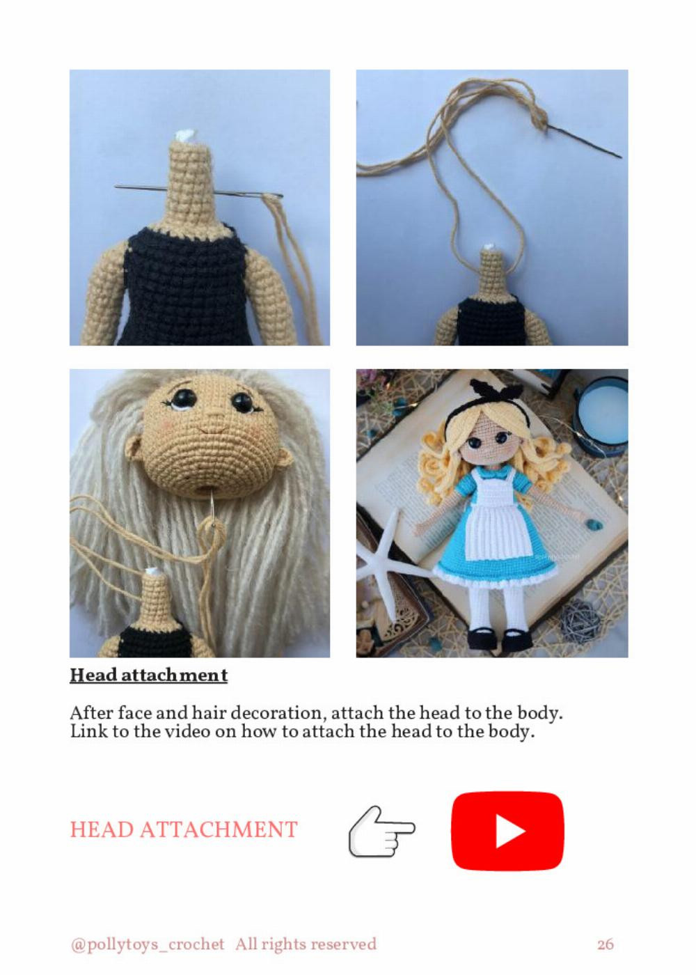 PATTERN CROCHET DOLL ALICE AND WHITE RABBIT