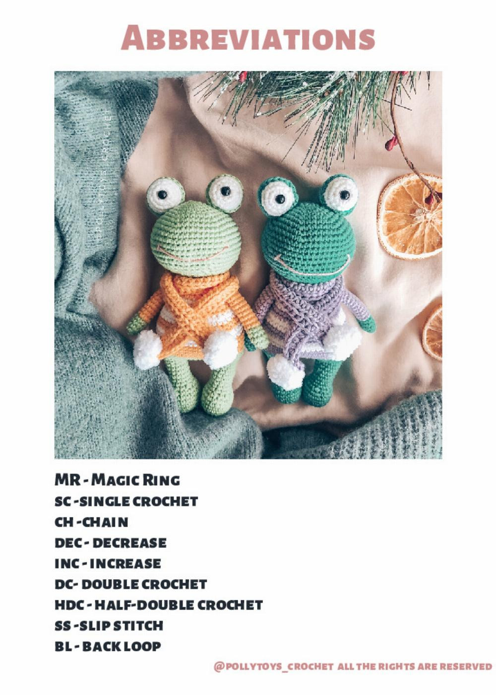 PATTERN CROCHET PAPPY FROG