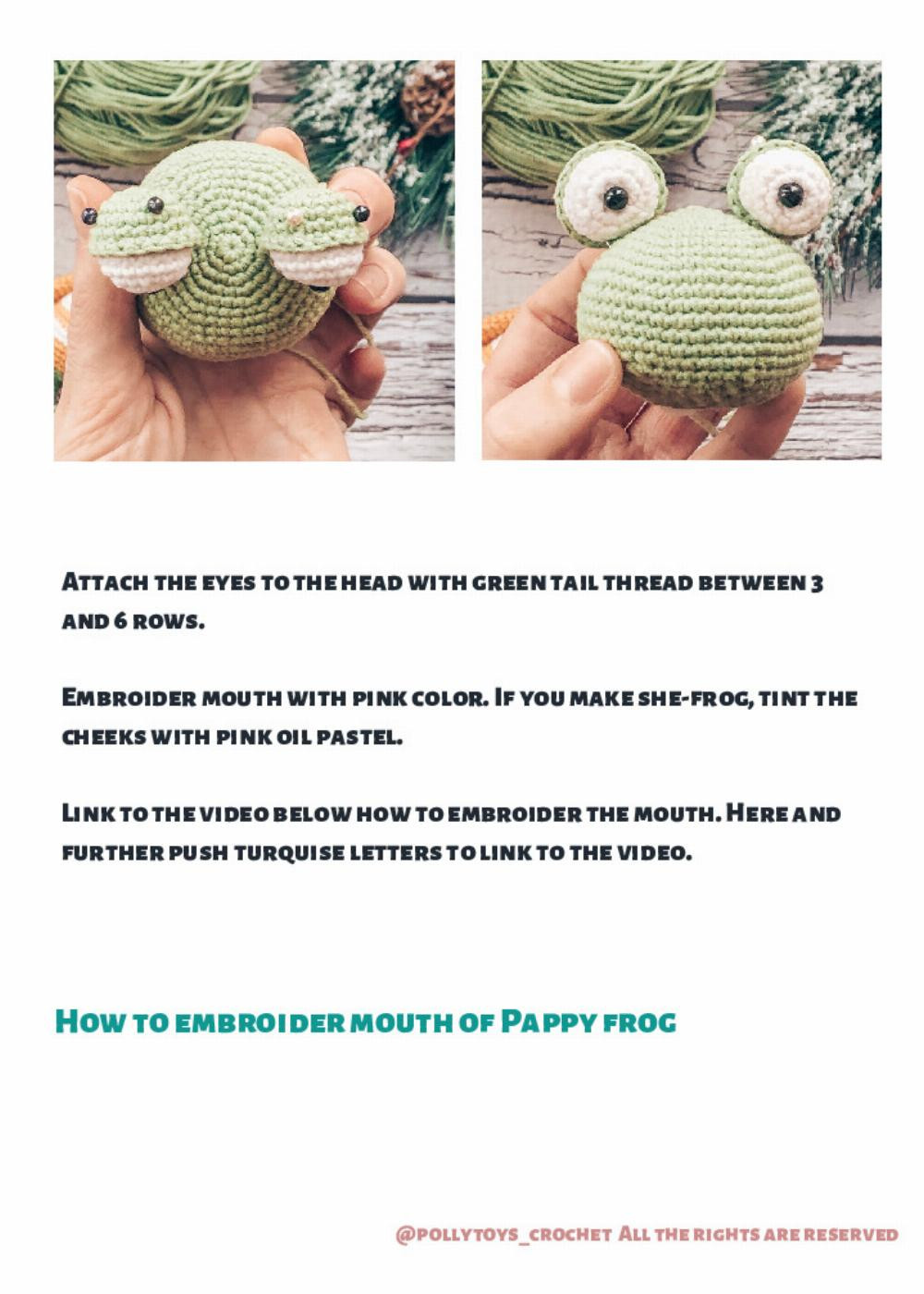 PATTERN CROCHET PAPPY FROG