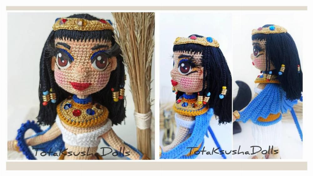 PATTERN. EGYPTIAN CLOTHES AND FACE doll