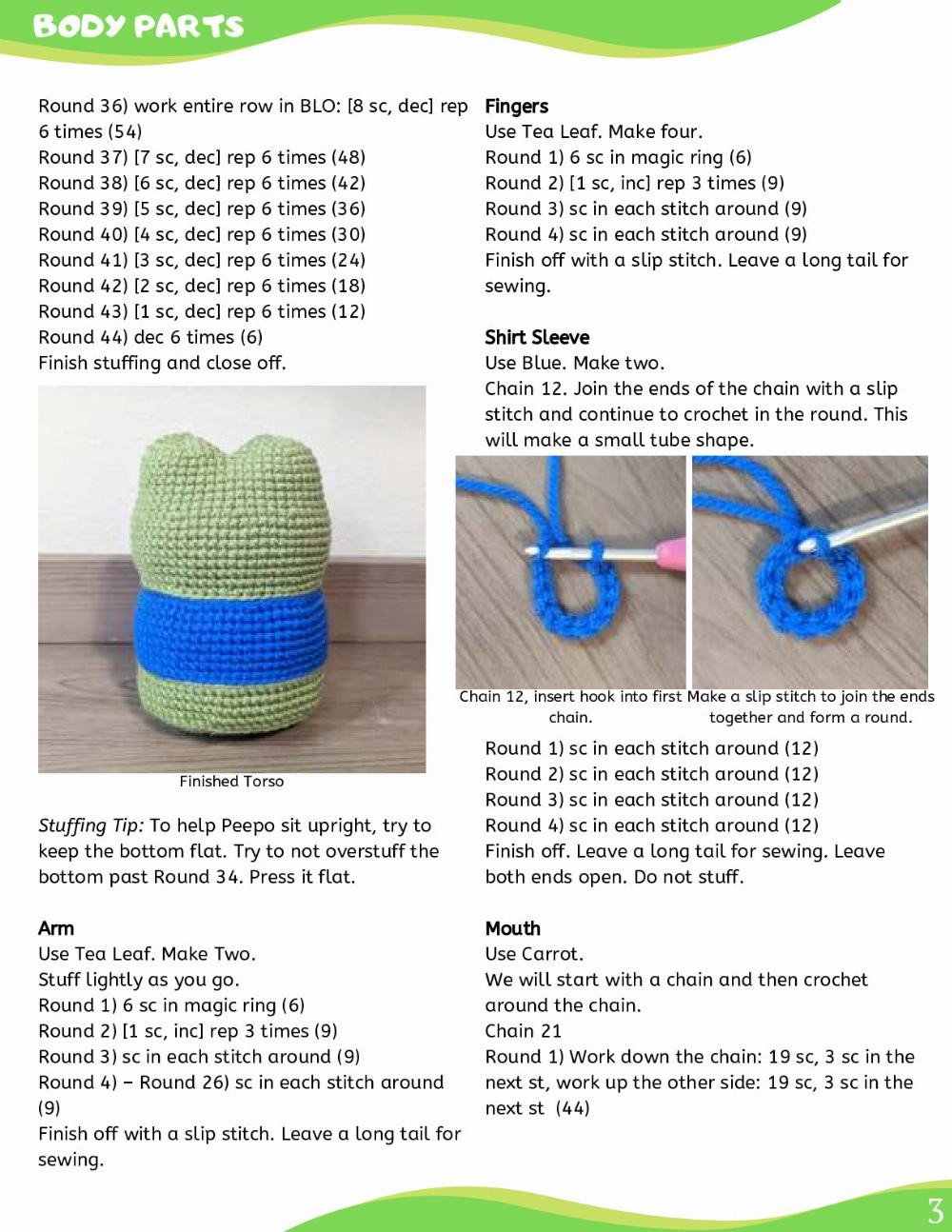 PEEPO AMIGURUMI PATTERN PATTERN frog