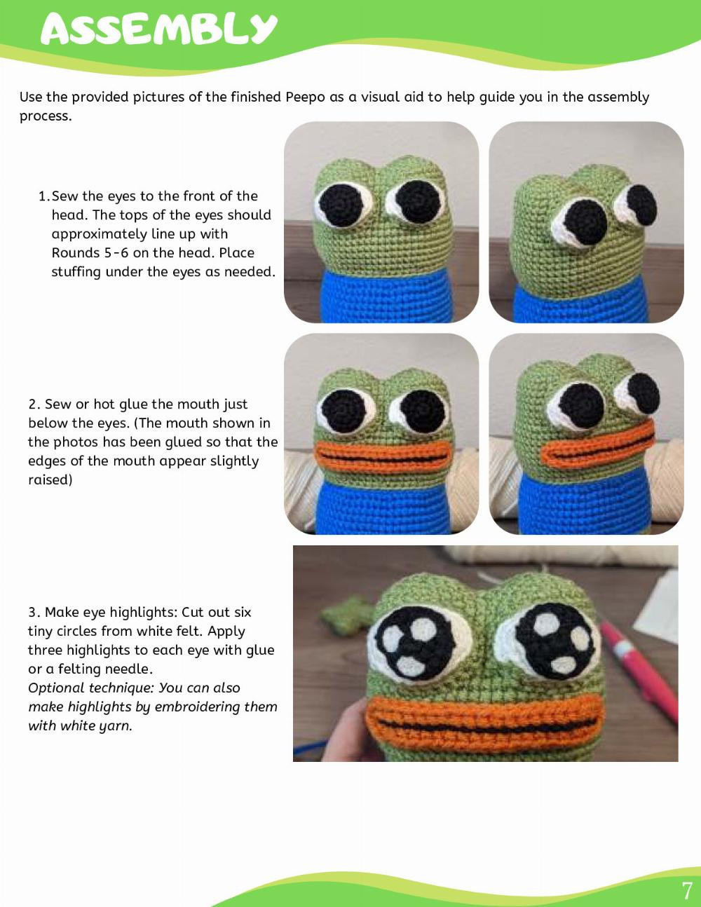 PEEPO AMIGURUMI PATTERN PATTERN frog