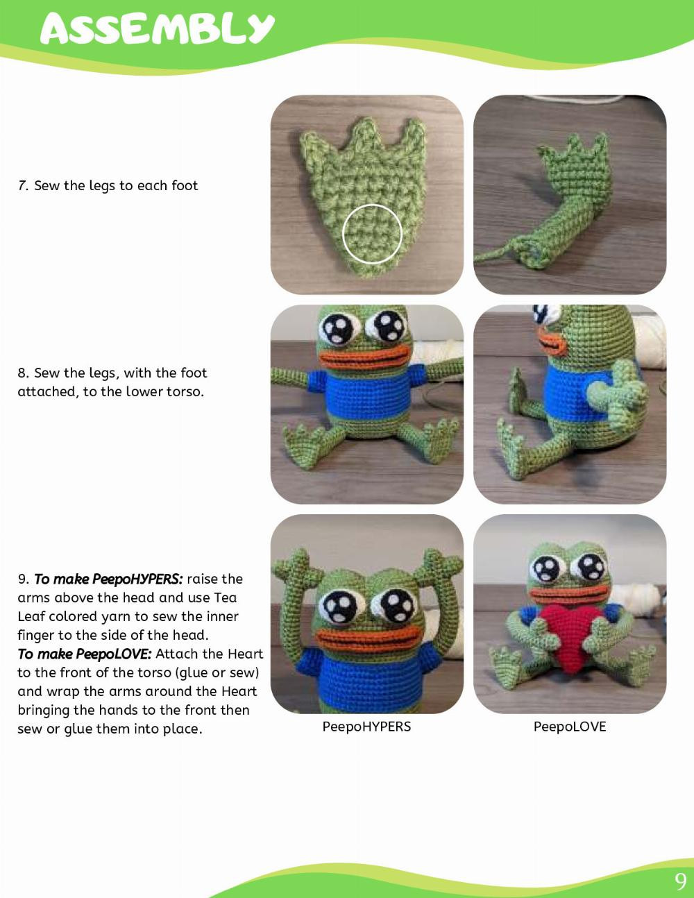 PEEPO AMIGURUMI PATTERN PATTERN frog