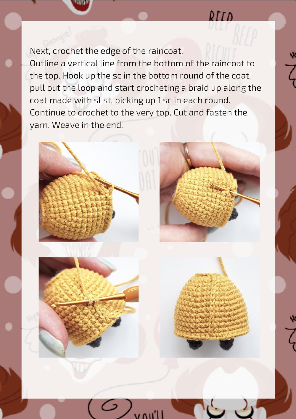 PENNYWISE doll Crochet Pattern