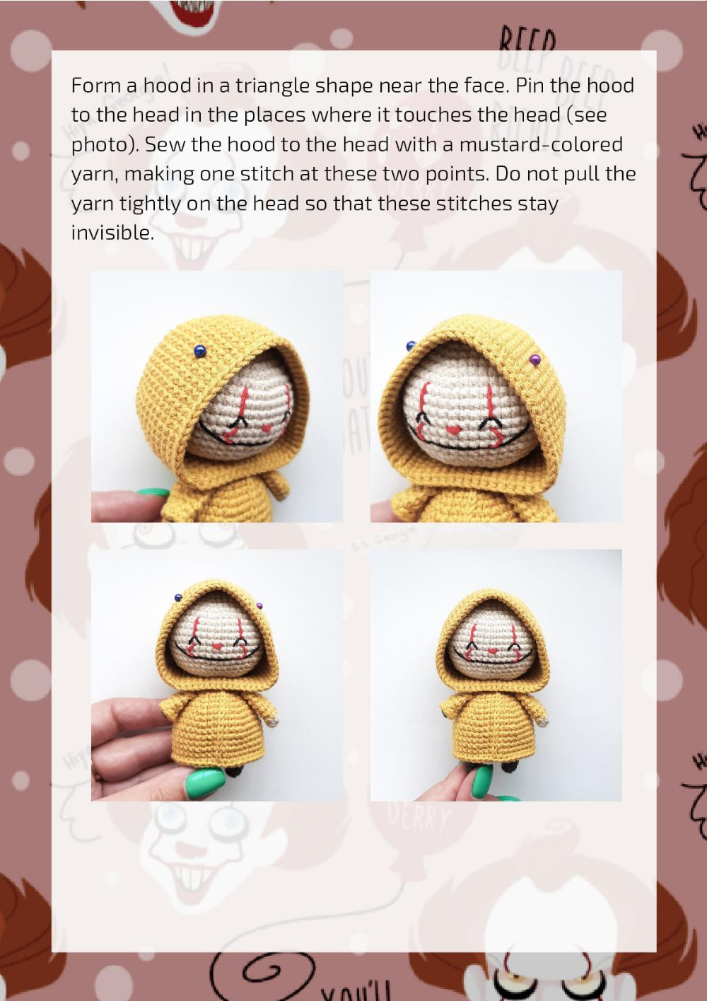 PENNYWISE doll Crochet Pattern