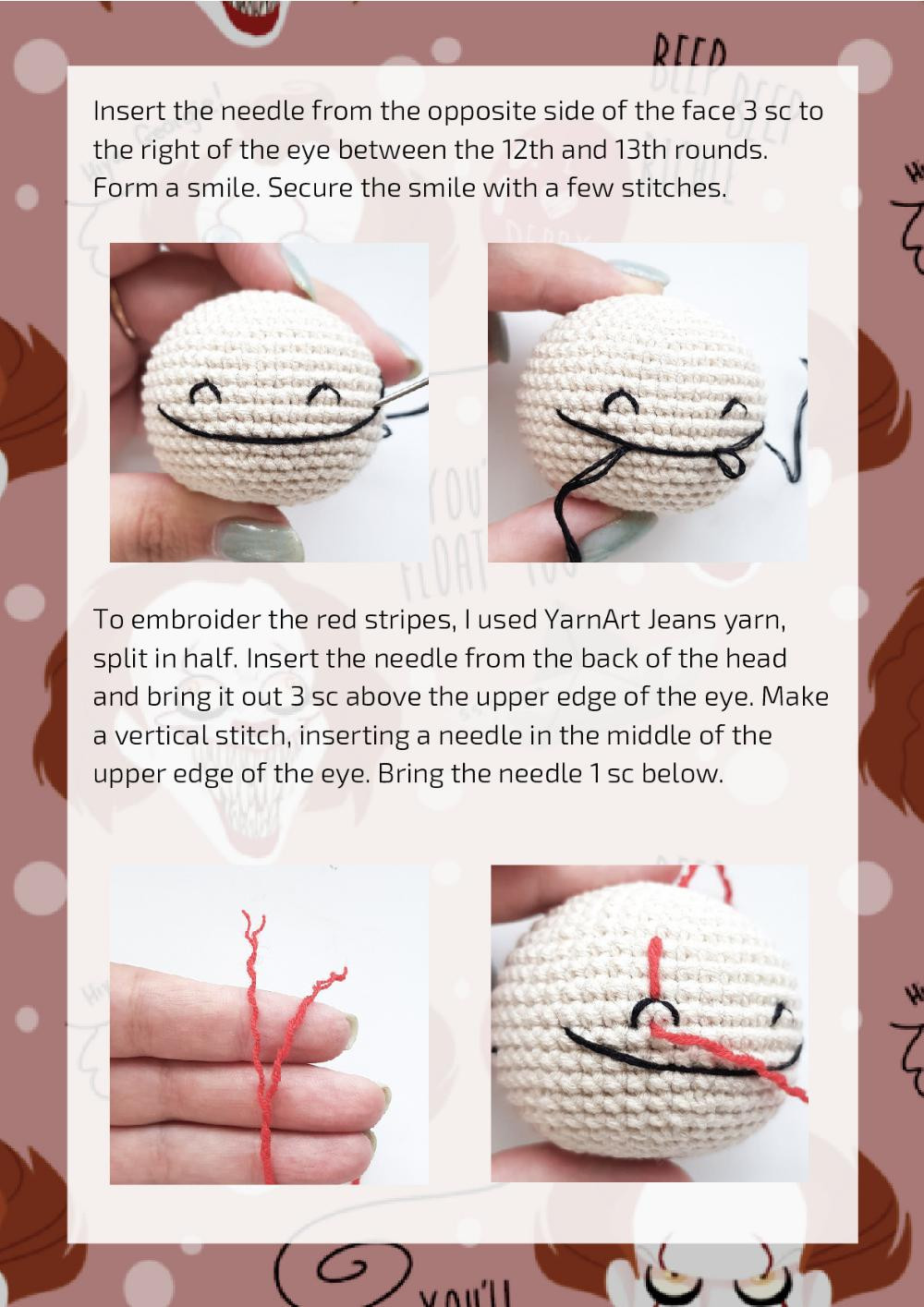 PENNYWISE doll Crochet Pattern