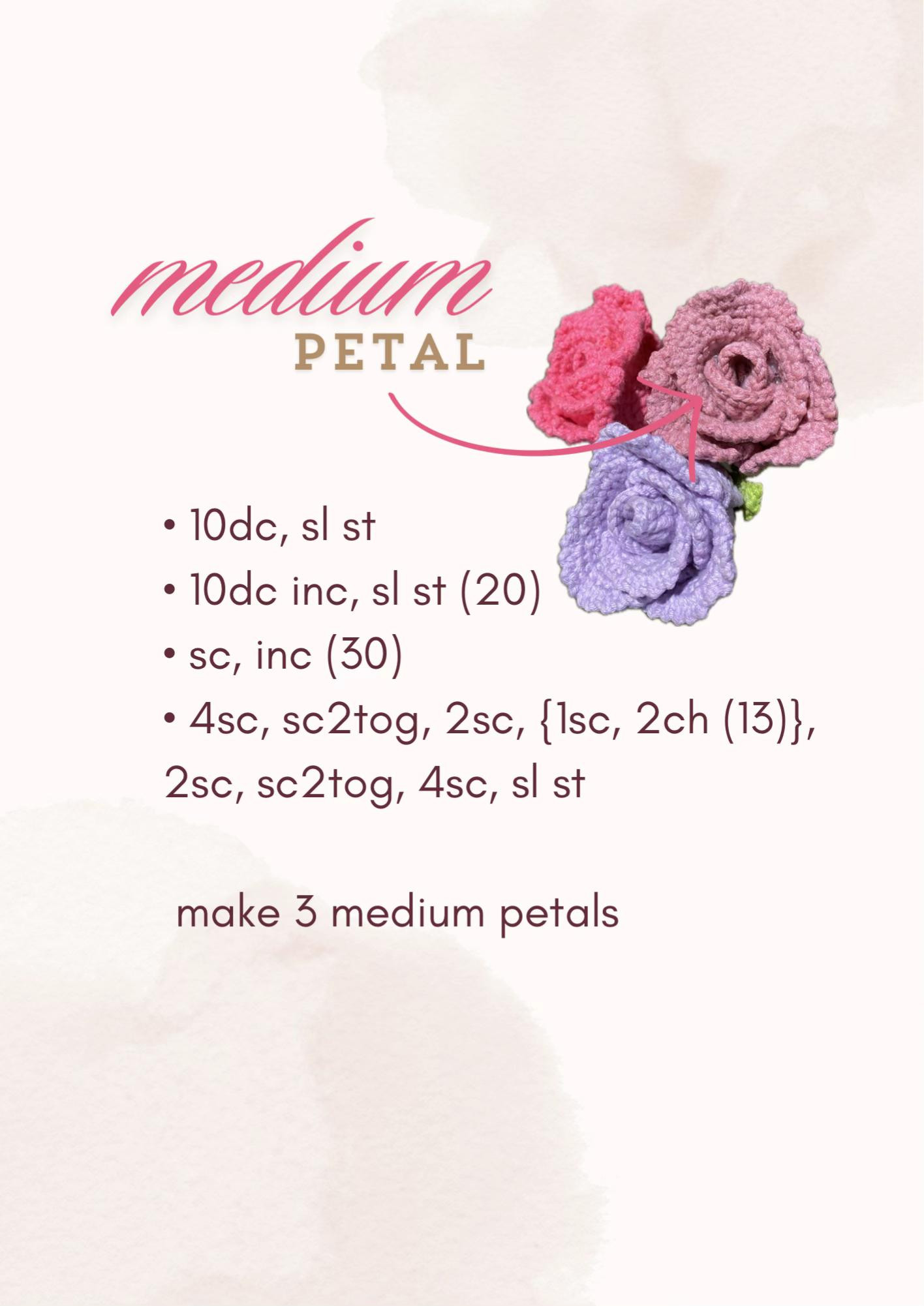 petaled rose crochet pattern