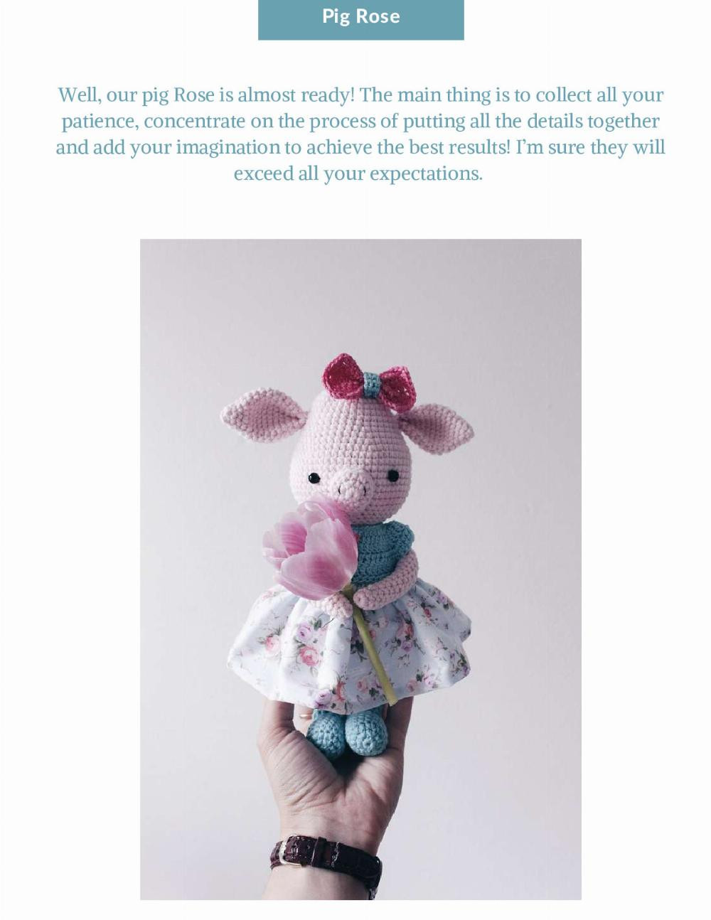 pig rose crochet pattern