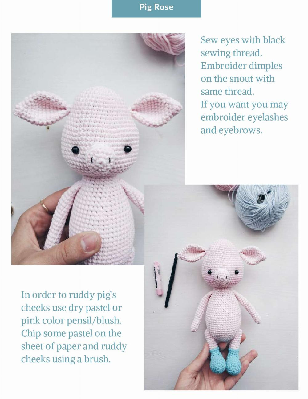 pig rose crochet pattern