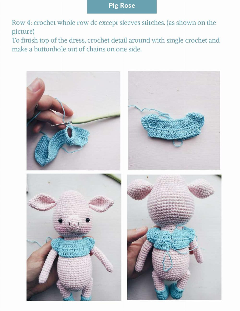 pig rose crochet pattern