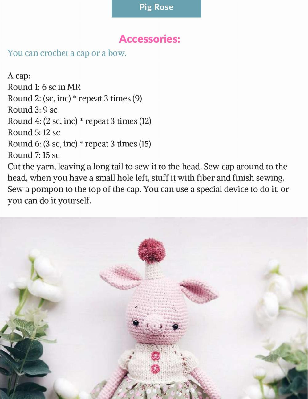 pig rose crochet pattern