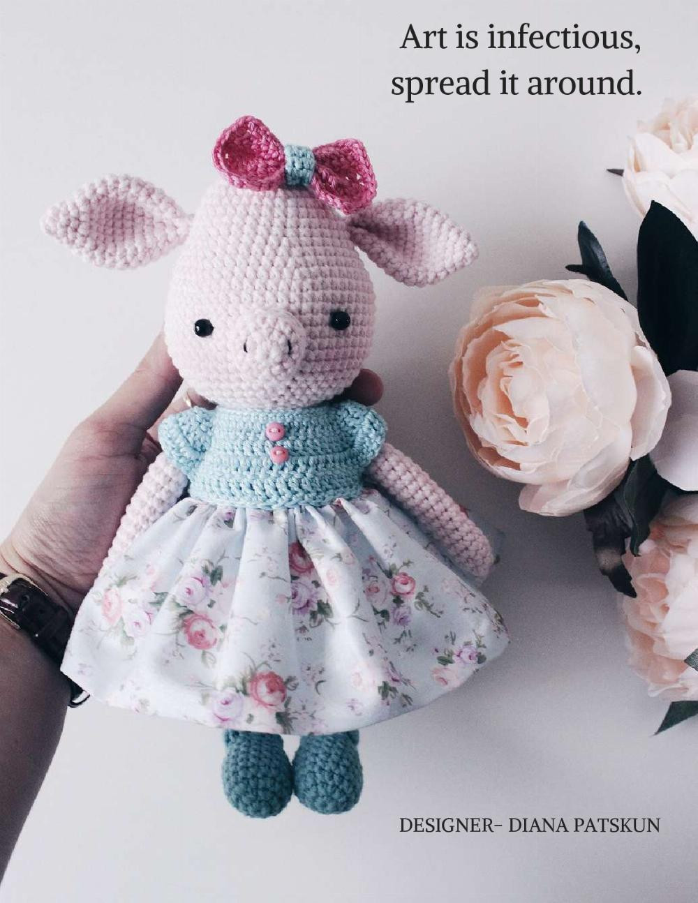 pig rose crochet pattern