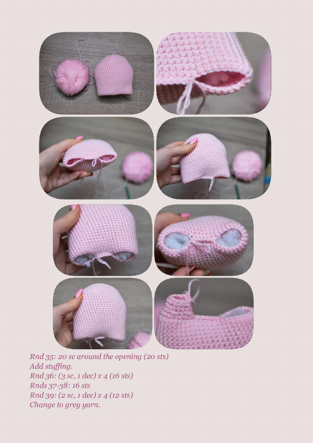 pink Pig crochet pattern amigurumi