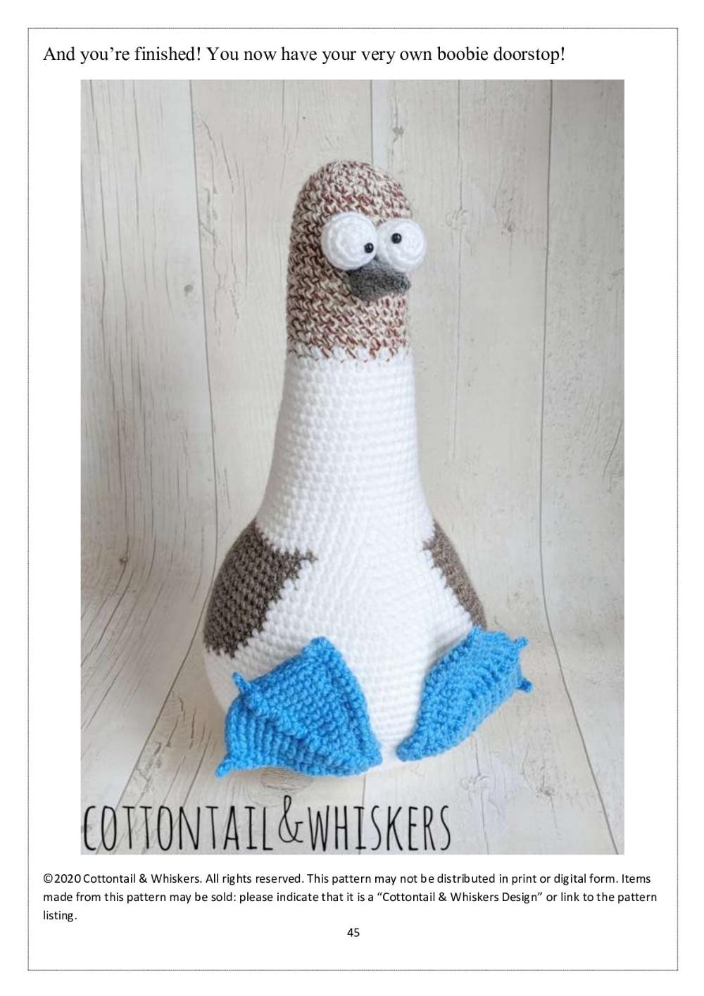 Preston the Pigeon Pearl the Parrot Bert the Boobie Door Stops