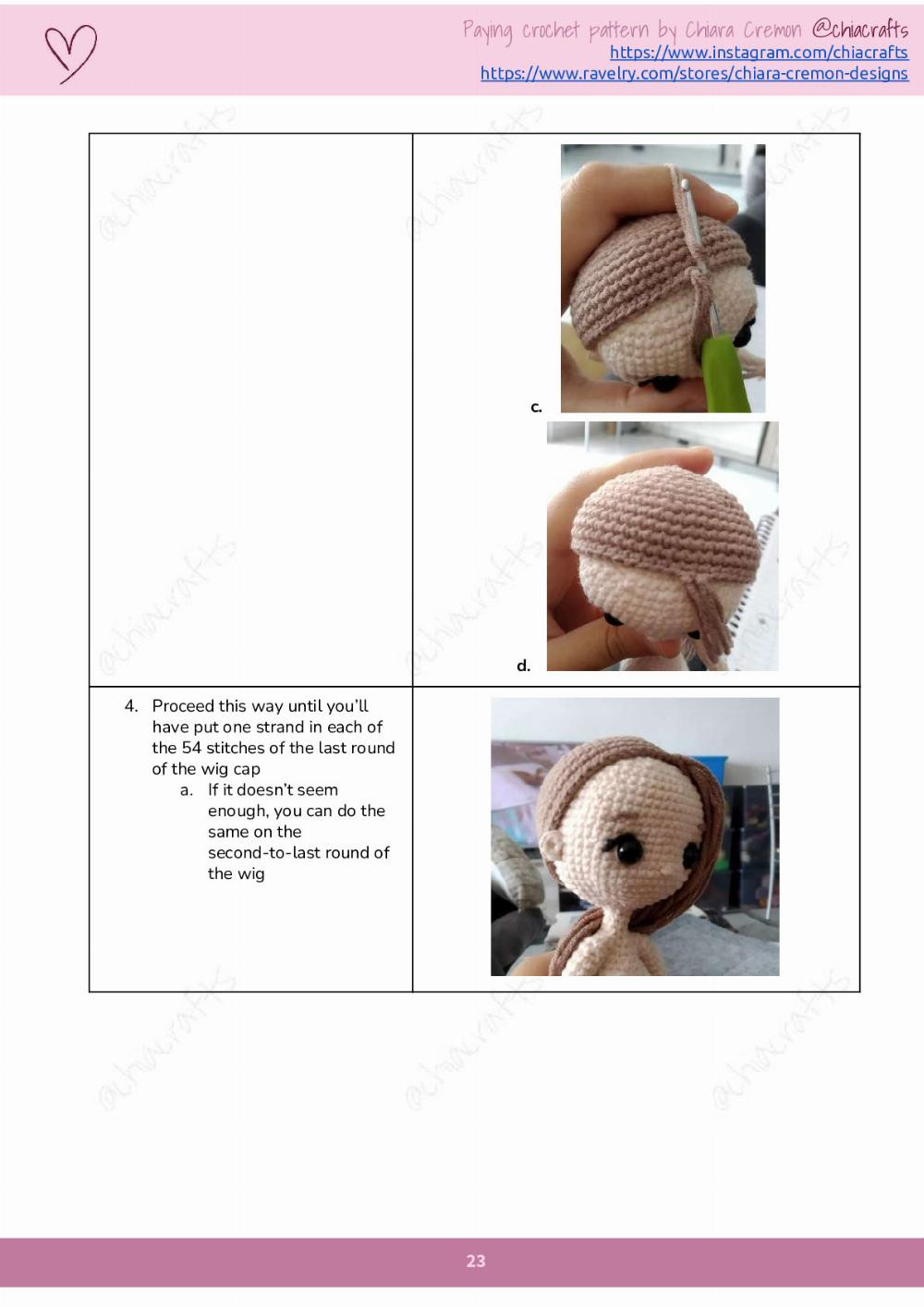 pupetta crochet pattern girl doll