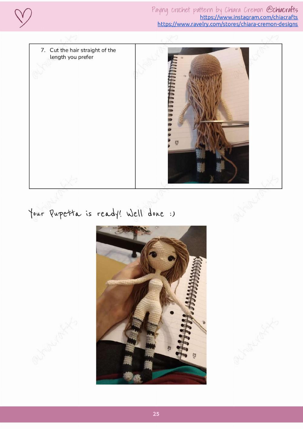 pupetta crochet pattern girl doll