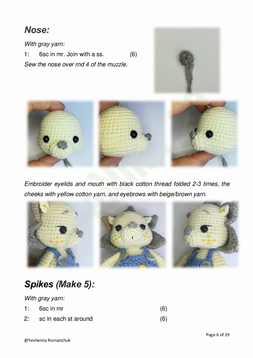 Quincy The HEDGEHOG Crochet pattern