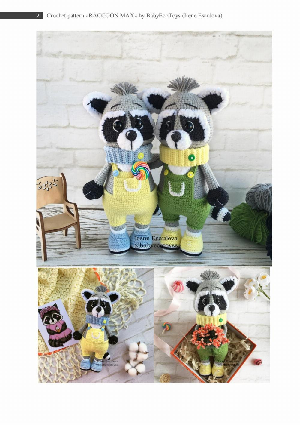 Raccoon Max CROCHET PATTERN