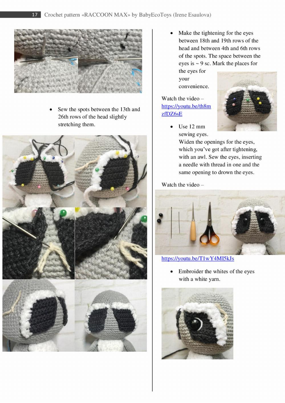 Raccoon Max CROCHET PATTERN