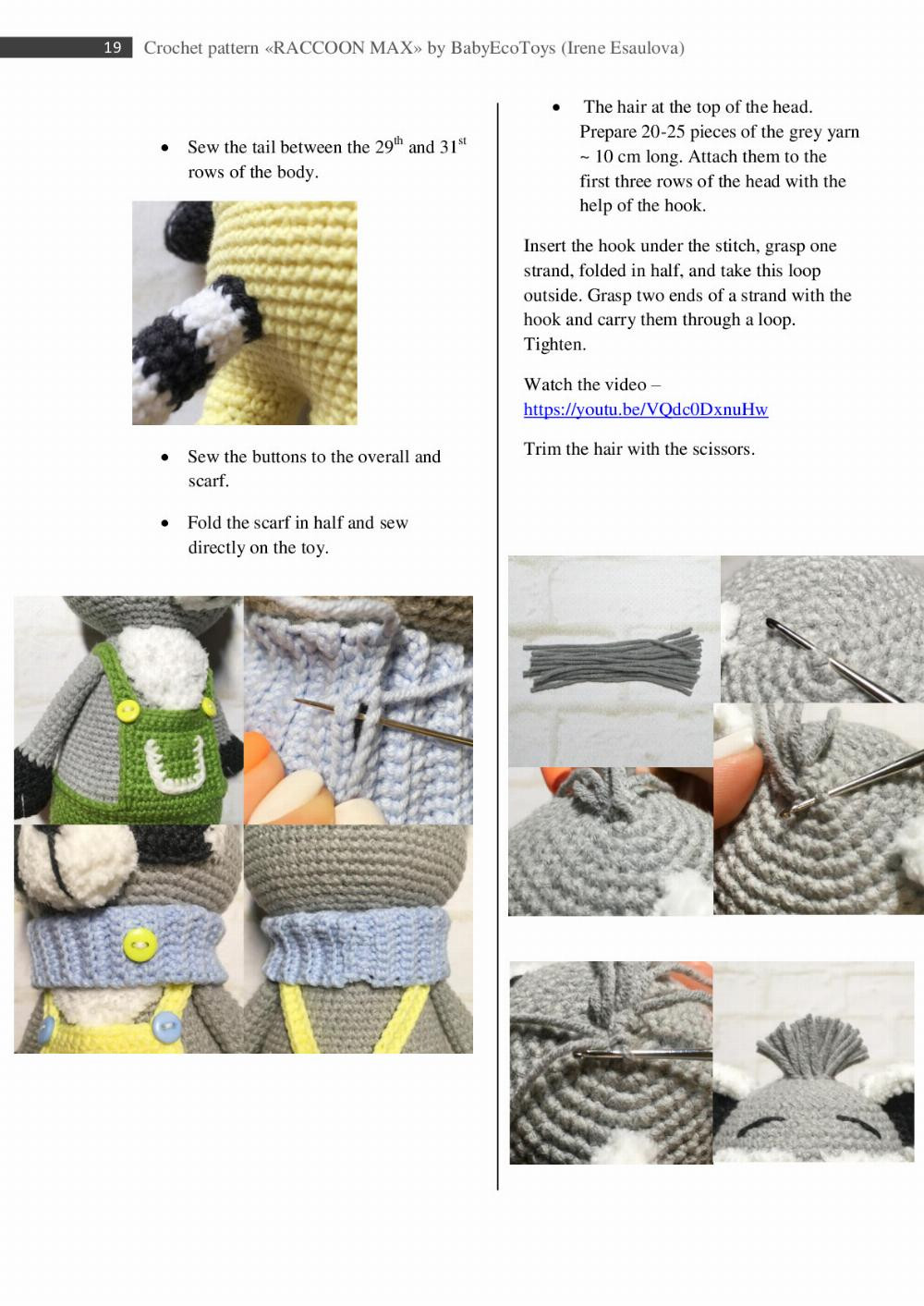 Raccoon Max CROCHET PATTERN