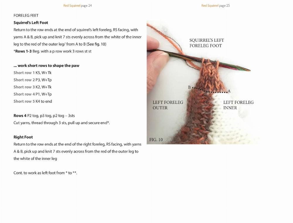 RED SQUIRREL knitting pattern