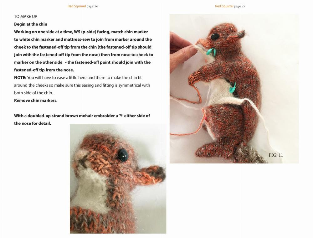 RED SQUIRREL knitting pattern