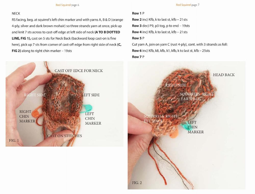 RED SQUIRREL knitting pattern