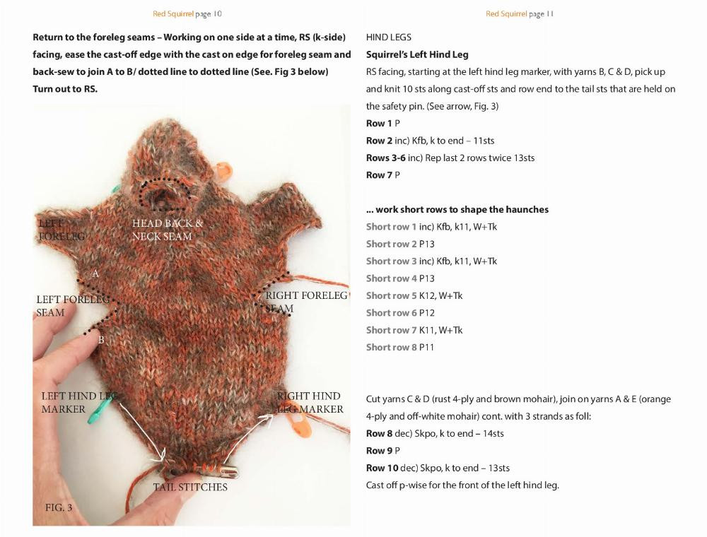 RED SQUIRREL knitting pattern