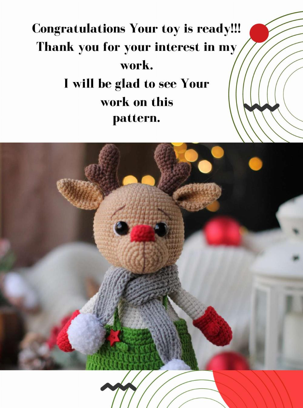 REINDEER RANDDOLPH crochet pattern