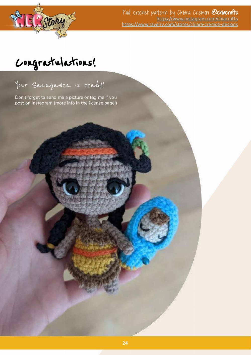 Sacagawea doll crochet pattern