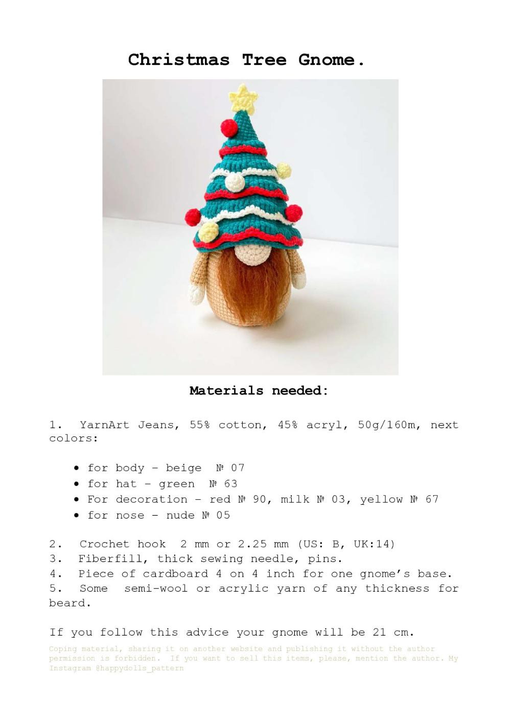 SET 5 Christmas gnomes crochet pattern