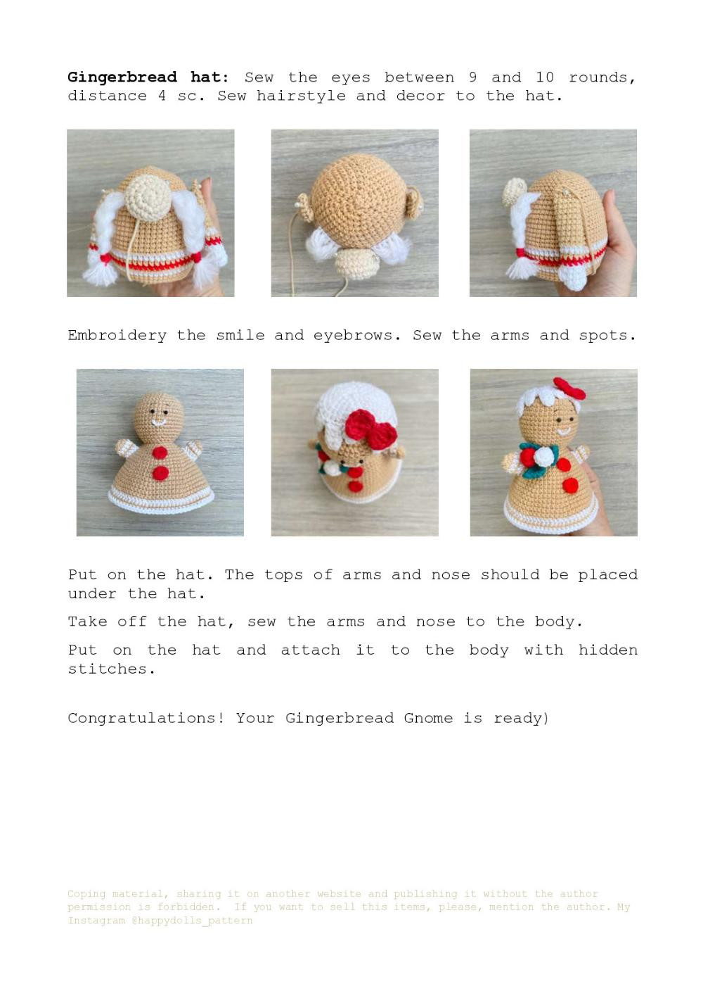 SET 5 Christmas gnomes crochet pattern