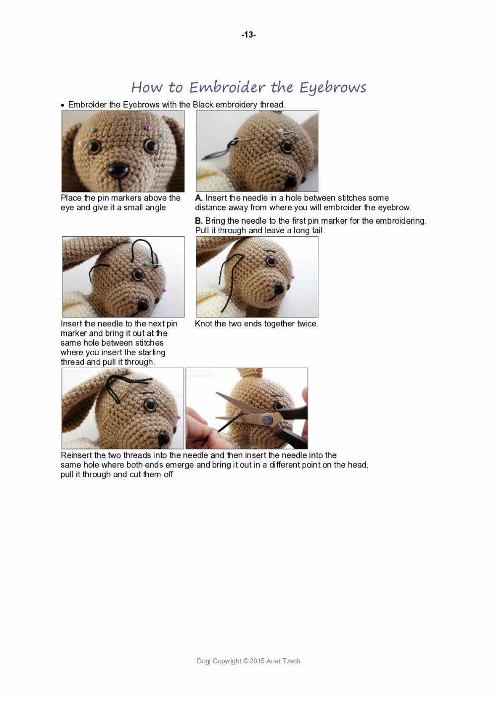 Shoki the Dog crochet pattern